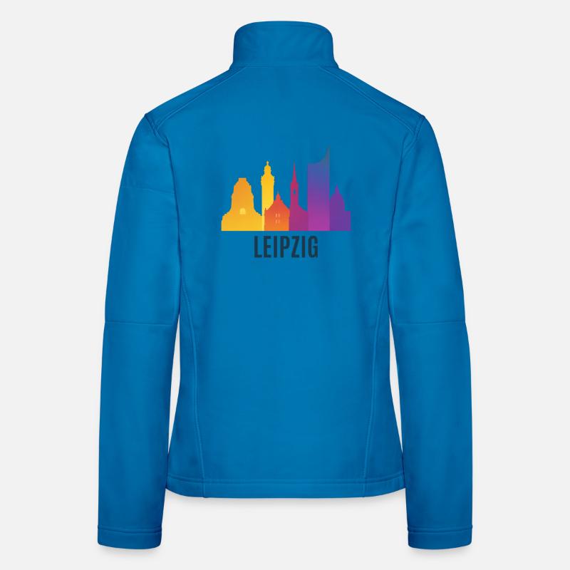 Leipzig Skyline Gradient Women's Softshell Jacket