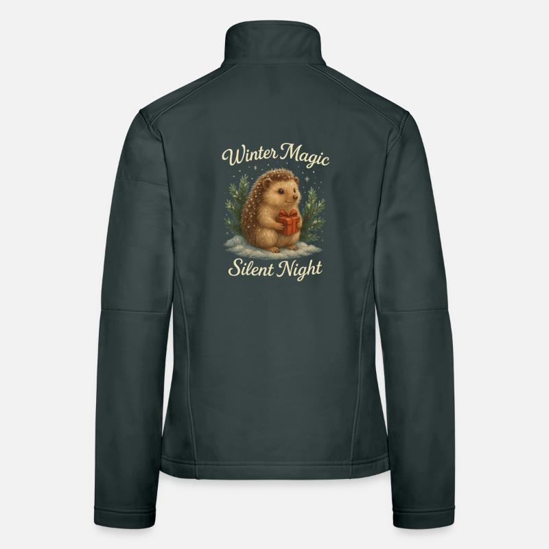 Winter Magic – Silent Night with Hedgehog Women's Softshell Jacket