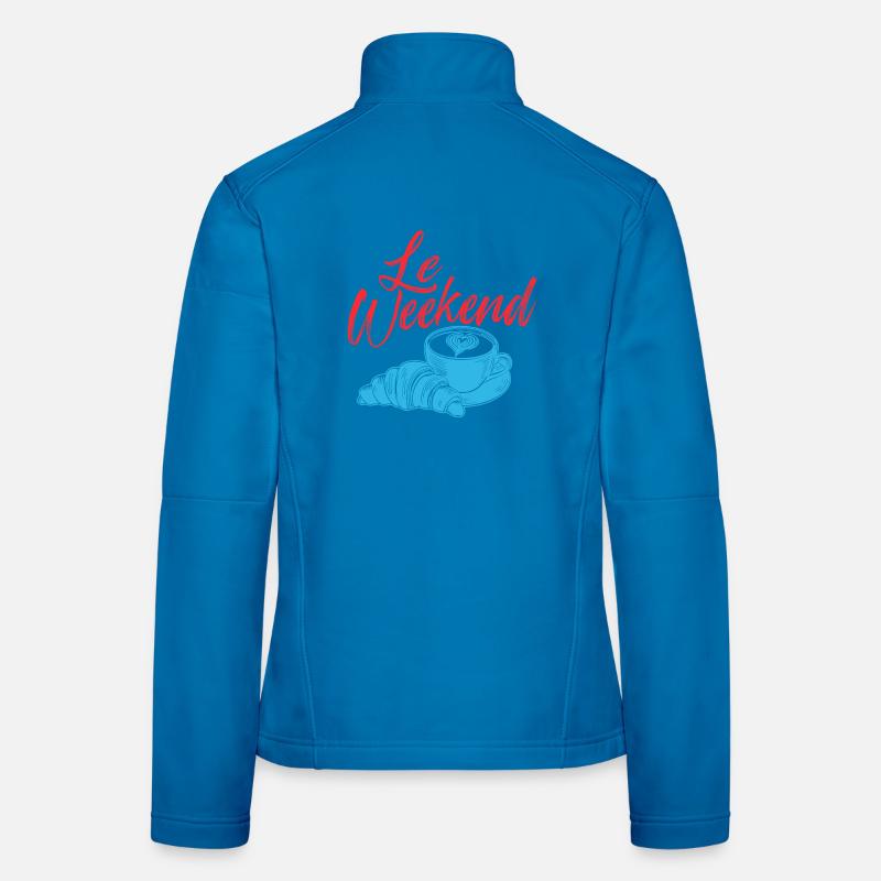 Le Weekend French Coffee Chill Vibes - Women's Softshell Jacket - light blue