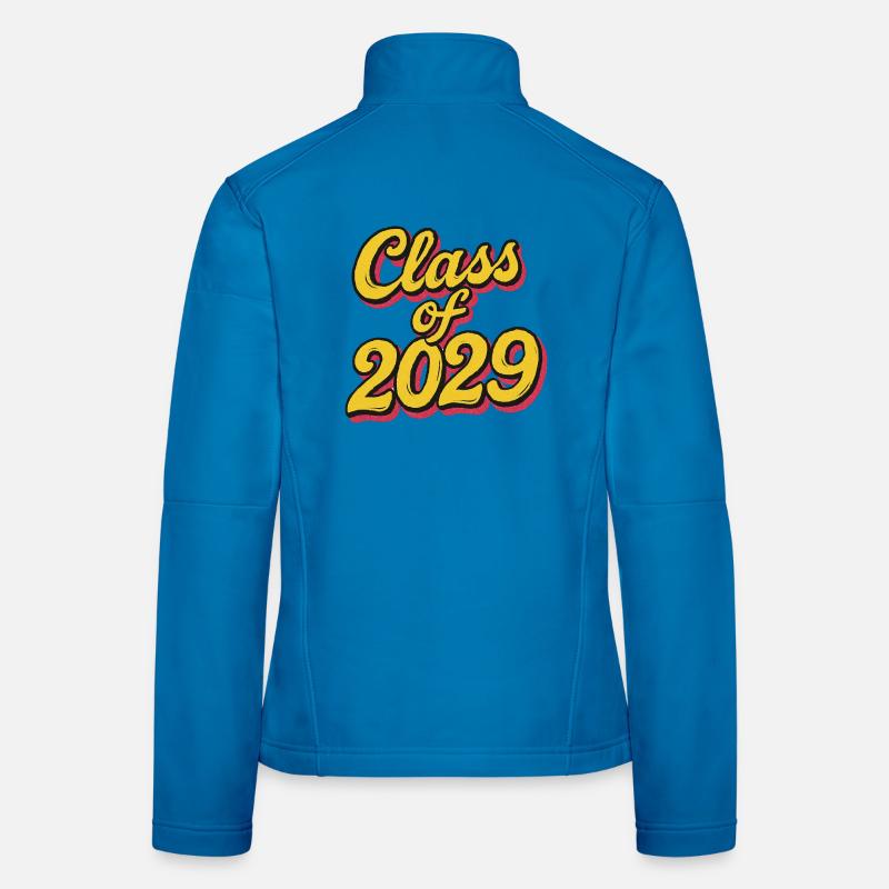 Class of 2029 Retro Script Women's Softshell Jacket