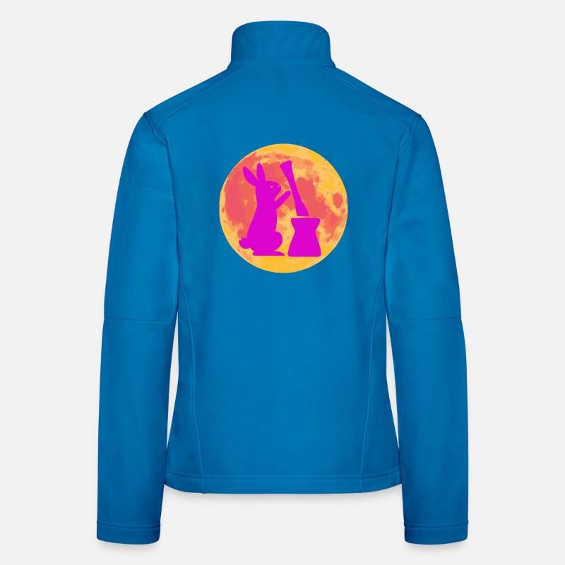 Gâteau de riz Moon Bunny Stomps – Full Moon Design Veste en tissu softshell Femme