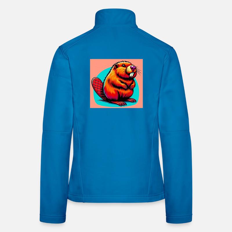 Bieber - Frauen Softshelljacke - Lichtblau