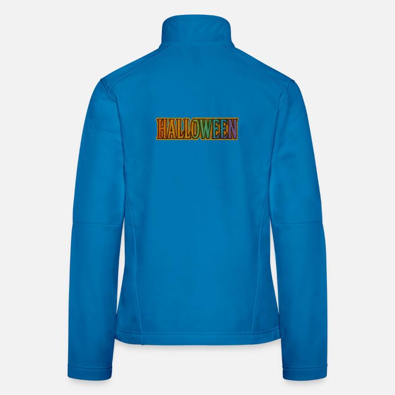 Lettrage arc-en-ciel d’Halloween Veste en tissu softshell Femme