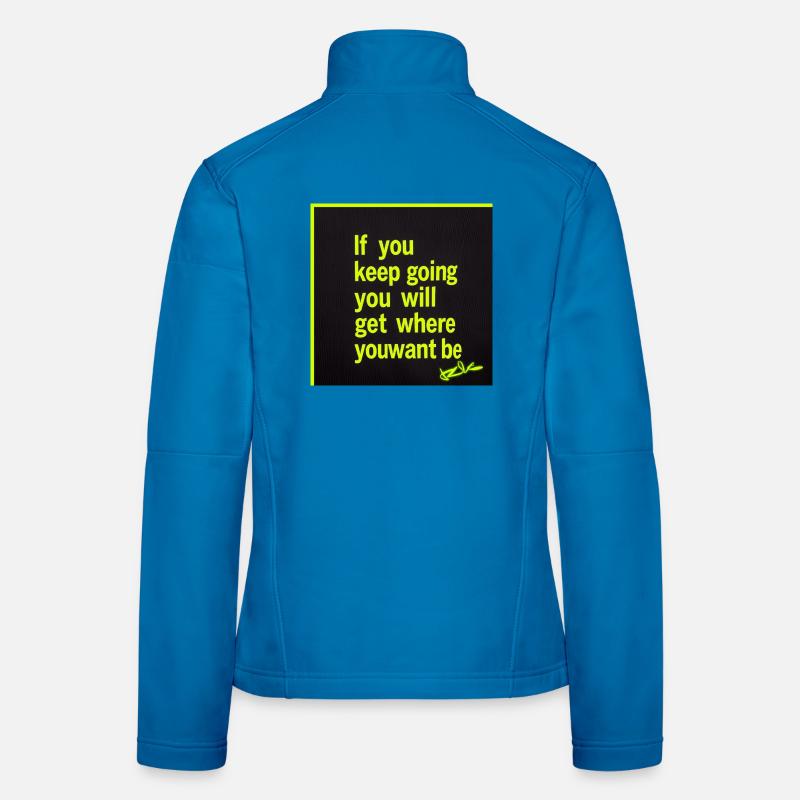 Lasting motivation neon text Women's Softshell Jacket