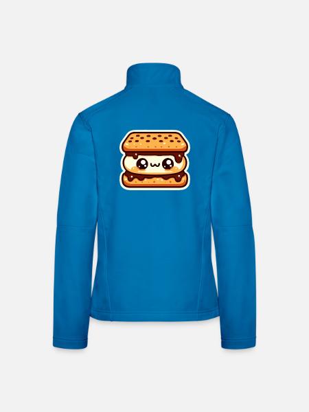Kawaii Biscuit Chocolaté - Veste en tissu softshell Femme - gris foncé - Dos