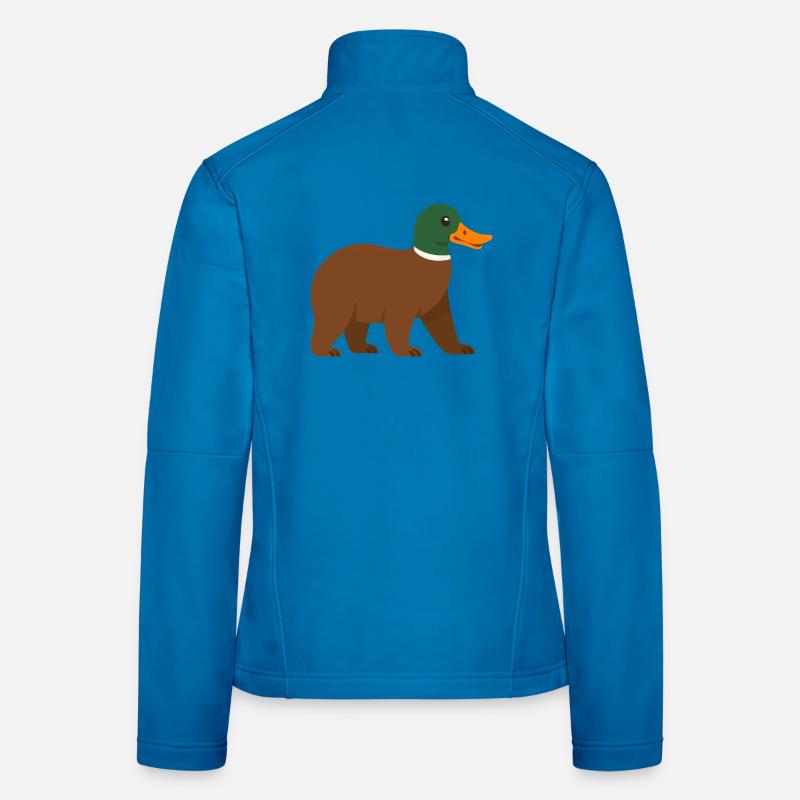 The bear duck - it has a beak! Women's Softshell Jacket