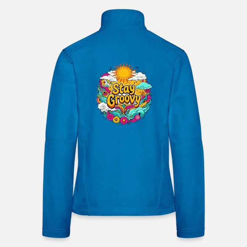Psychedelic Retro Women's Softshell Jacket