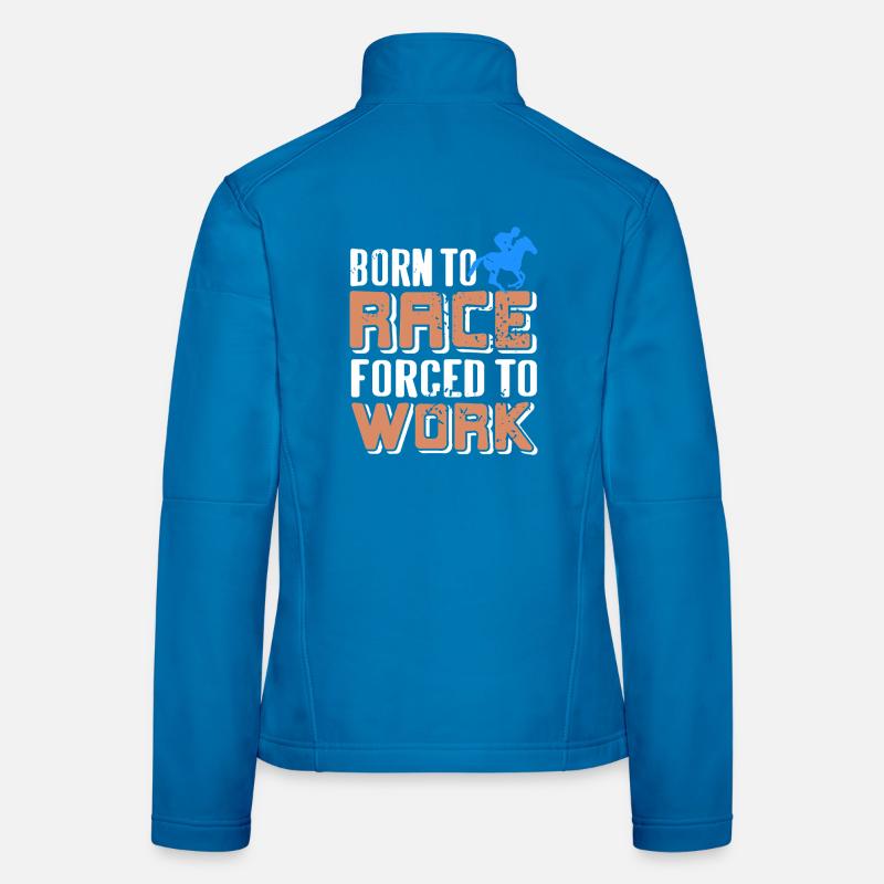 Alimenté par la course forcée à l’humour du travail de jour Veste en tissu softshell Femme