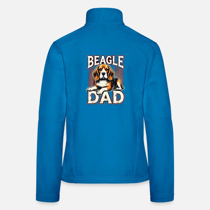 Graphique Beagle Dad Veste en tissu softshell Femme