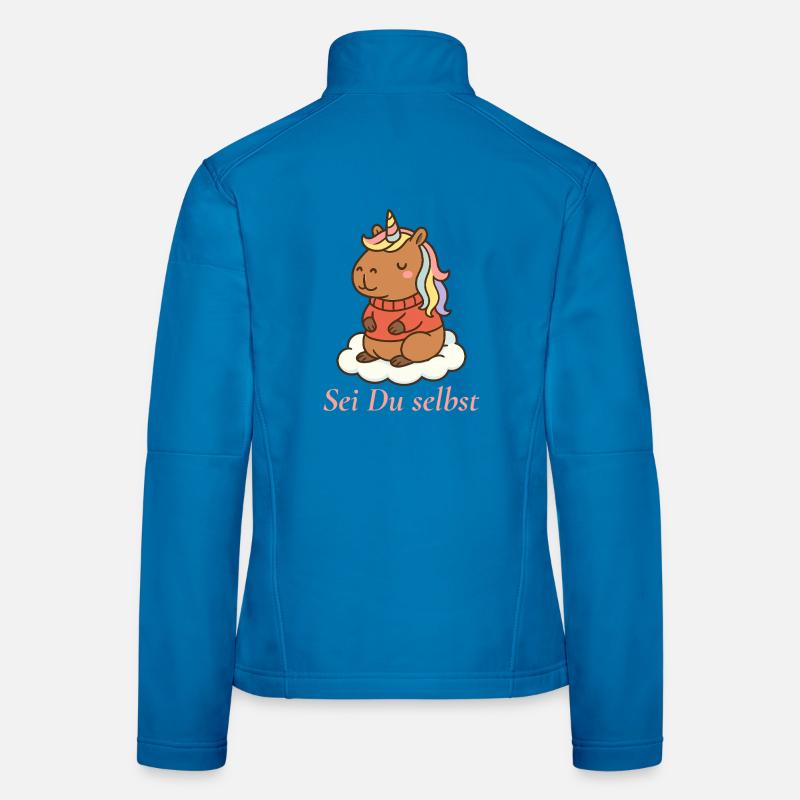 Sei Du selbst – Capybara Einhorn 🌈 Frauen Softshelljacke