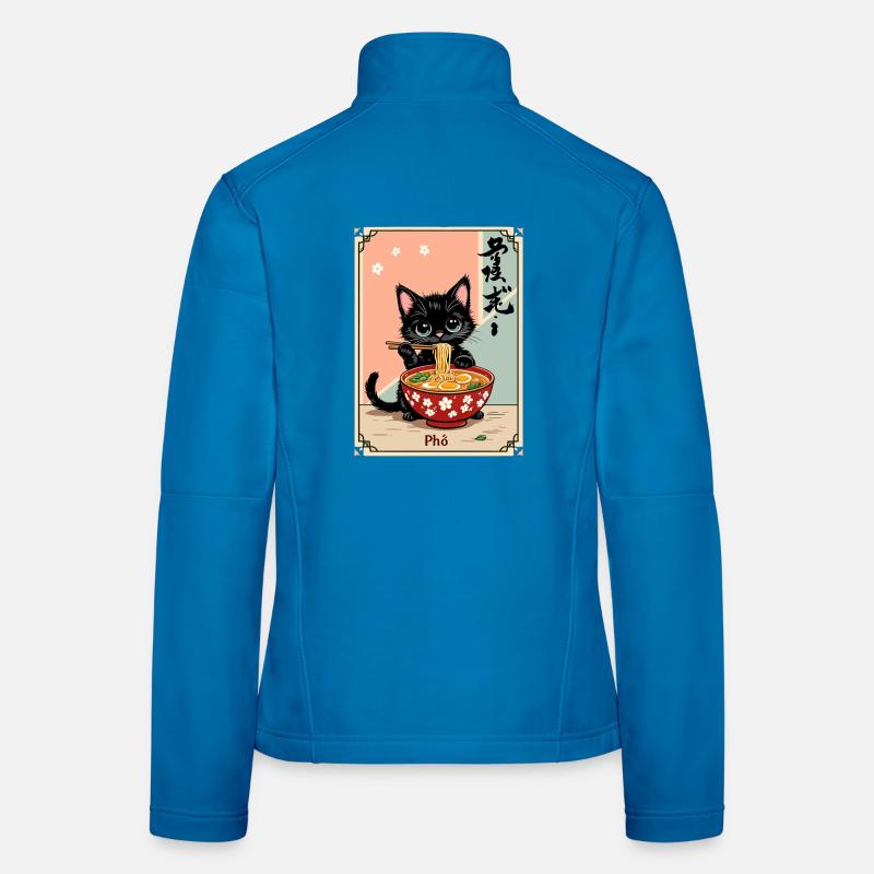 Kätzchen Pho Ramen Kunst Frauen Softshelljacke