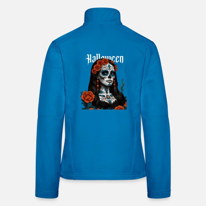 Dia de los Muertos Rose Skull Women's Softshell Jacket