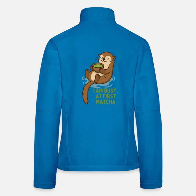 Otter enjoys matcha - i am busy first matcha Women's Softshell Jacket