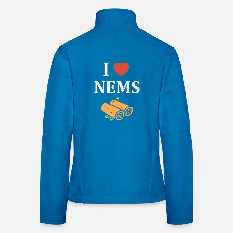 Ich liebe NEMS bunte Illustration Frauen Softshelljacke