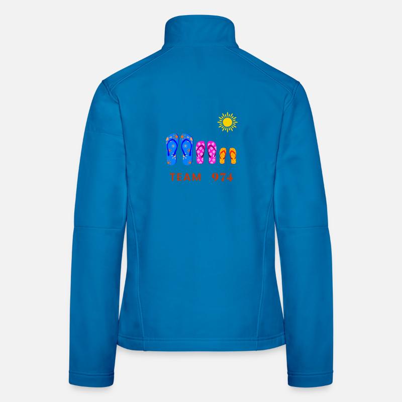 Team 974 Tropical Sun Flip Flops - Frauen Softshelljacke - Lichtblau