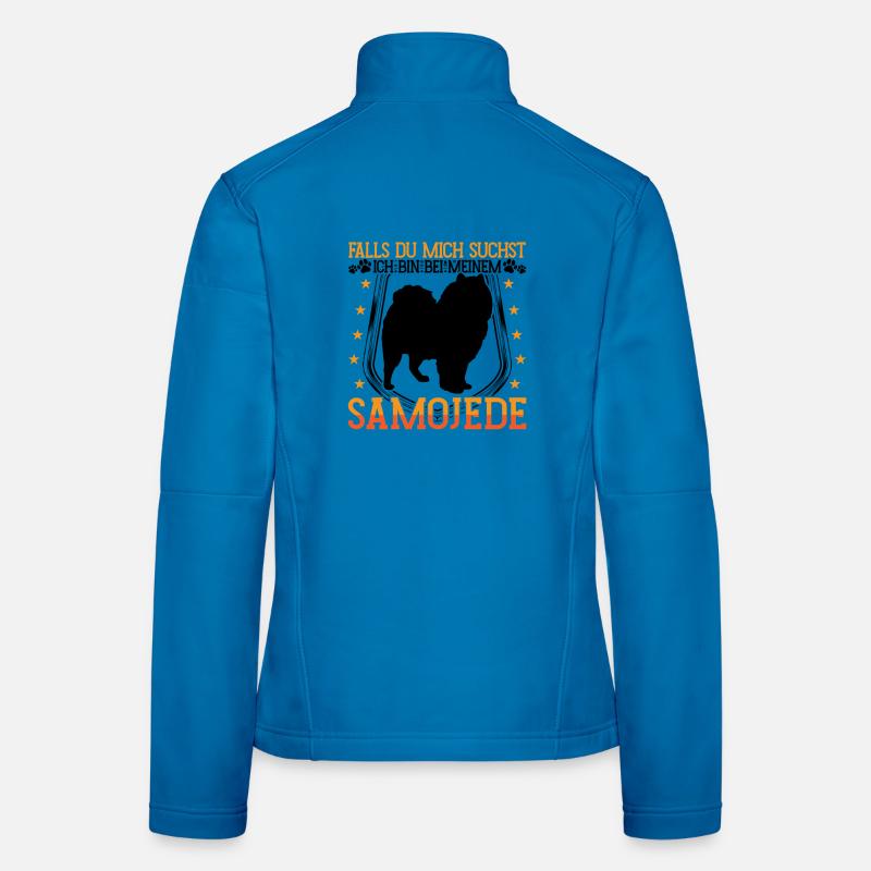 Samoyed Me Looking Sled Dog Women's Softshell Jacket