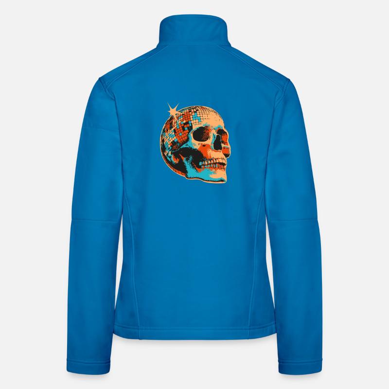Disco Crâne Mosaïque Veste en tissu softshell Femme