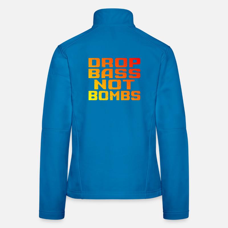 DNB Techno Drop Bass Pas de Bombes Veste en tissu softshell Femme