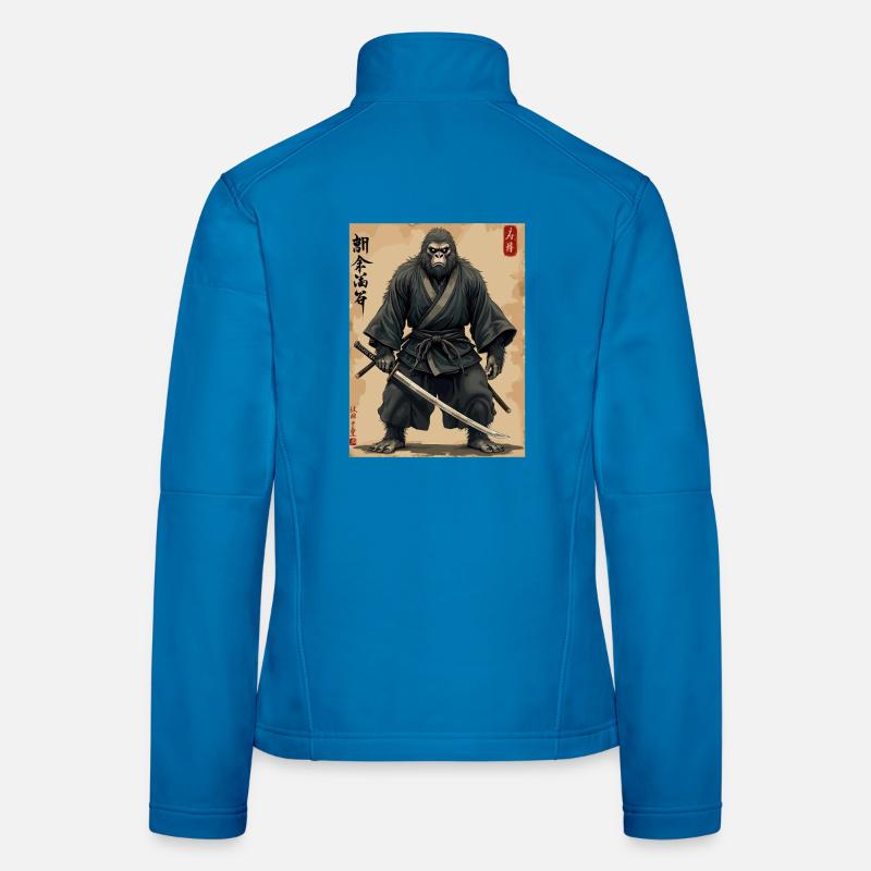 Gorilla Samurai with Katana Women's Softshell Jacket