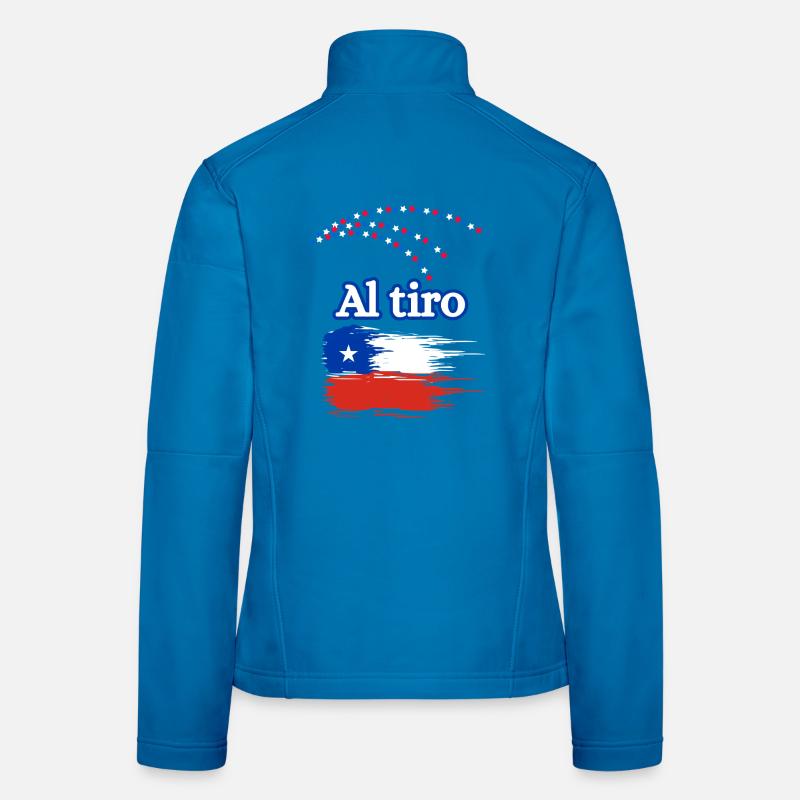 Pinceau drapeau du dialecte chilien Veste en tissu softshell Femme