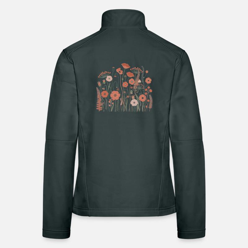 Boho Wildblumen – Blühende Harmonie Frauen Softshelljacke
