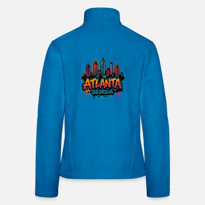 Graffiti sur la Skyline d’Atlanta Veste en tissu softshell Femme