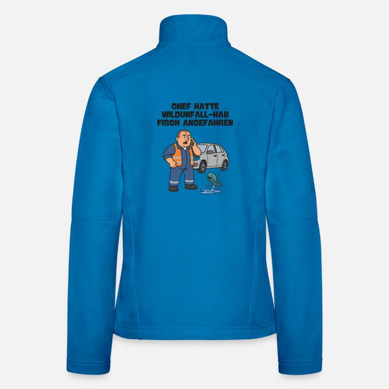 Chef Wildunfall mit Fisch Frauen Softshelljacke