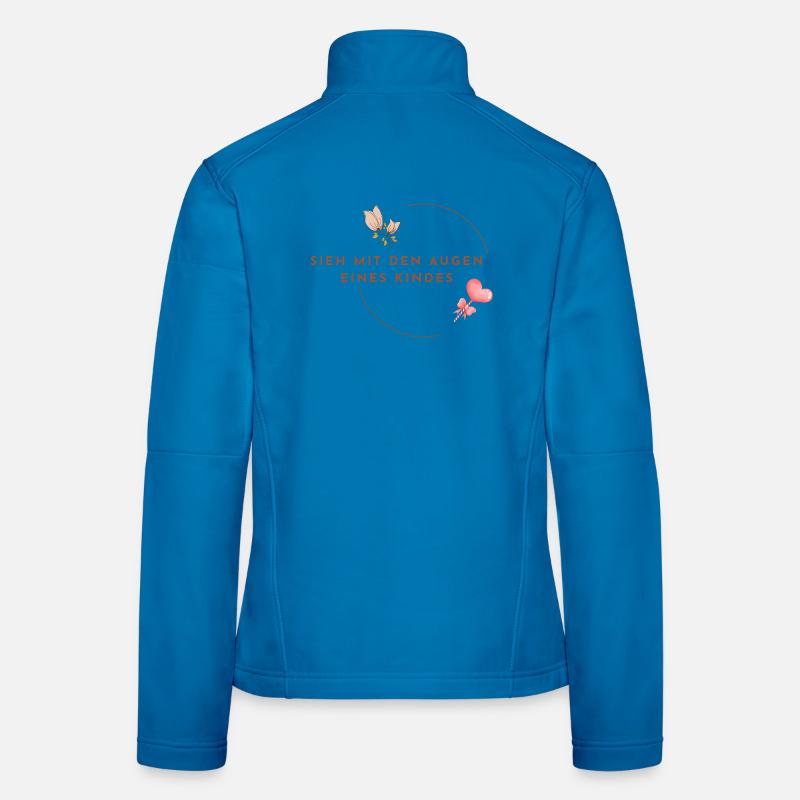 SIEH_MIT_DEN_AUGEN_EINES_KINDES - Inneres Kind - Women's Softshell Jacket - light blue