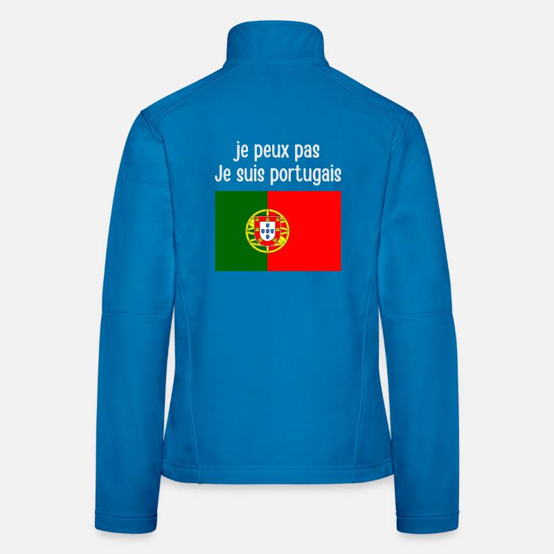 Portuguese Pride in Text and Flag Women's Softshell Jacket