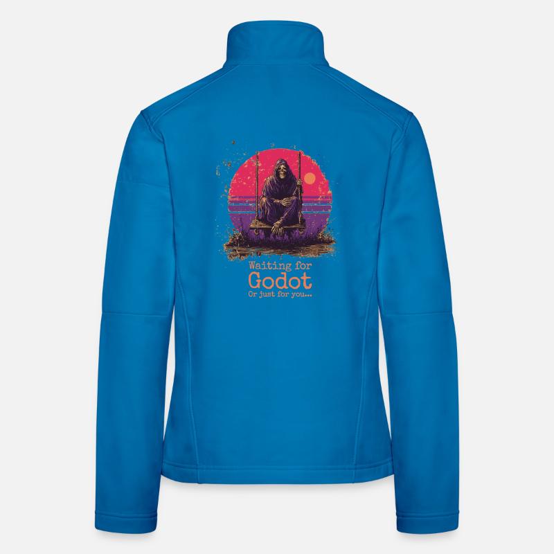 Grim Reaper on Swing in Sunset - Women's Softshell Jacket - light blue