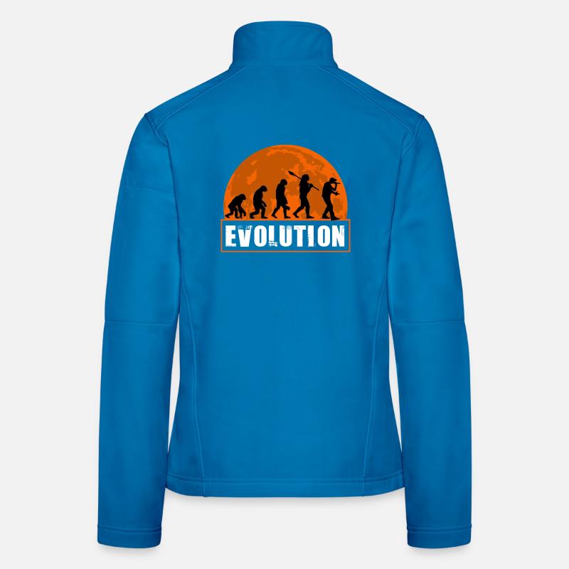Lustiger Rapper der menschlichen Evolution - Frauen Softshelljacke - Lichtblau