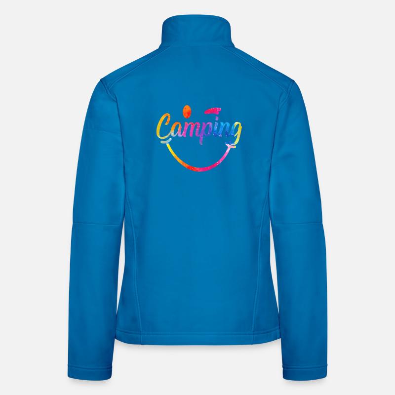 Camping Color Play Logo Women's Softshell Jacket