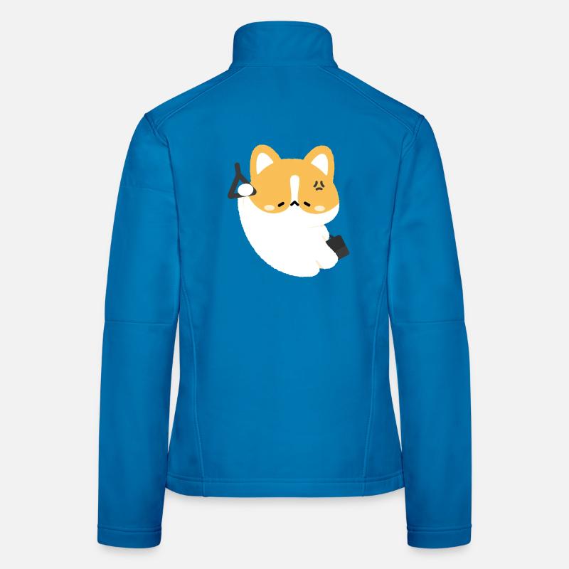 Tired Corgi Commute Women's Softshell Jacket