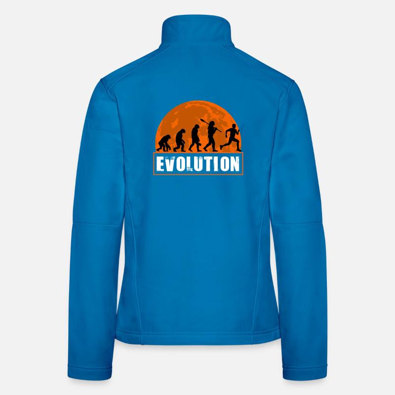 Running Man Evolution Funny Runner Tee Marathon Veste en tissu softshell Femme