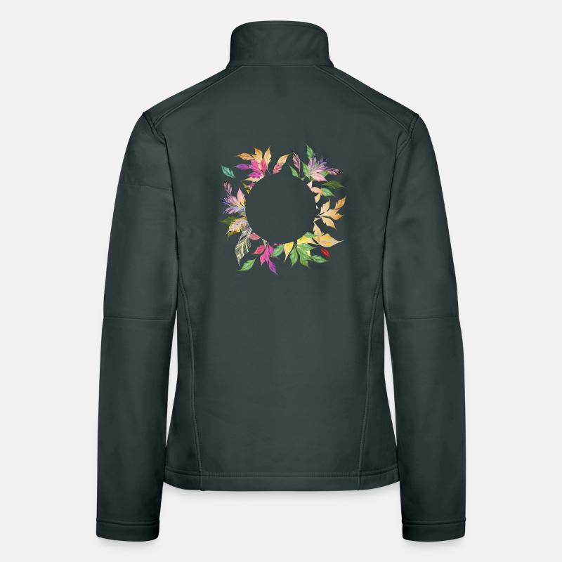 Imaginative leaf frame – delicately shimmering Women's Softshell Jacket
