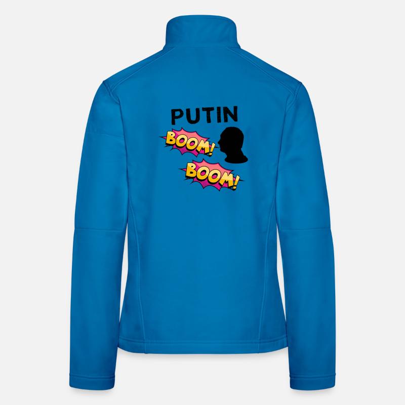 Putin BOOM COMIC-Buch Explosion der Farben Frauen Softshelljacke