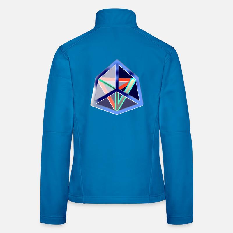 Geometric Move (Icy Cube) Women's Softshell Jacket