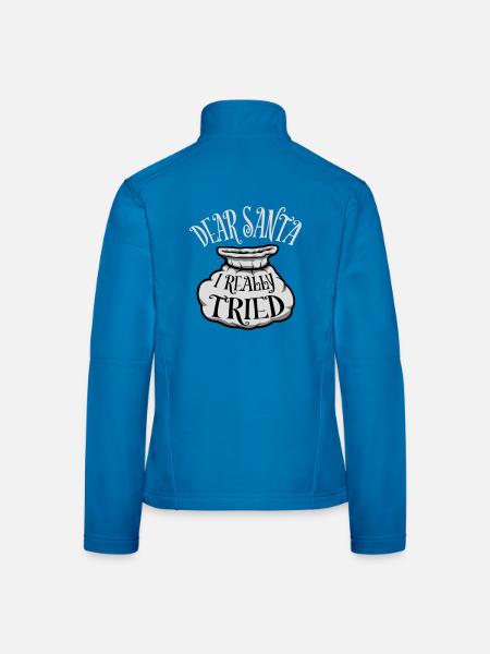 Cher Père Noël, j’ai vraiment essayé l’humour de Noël drôle - Veste en tissu softshell Femme - bleu clair - Dos