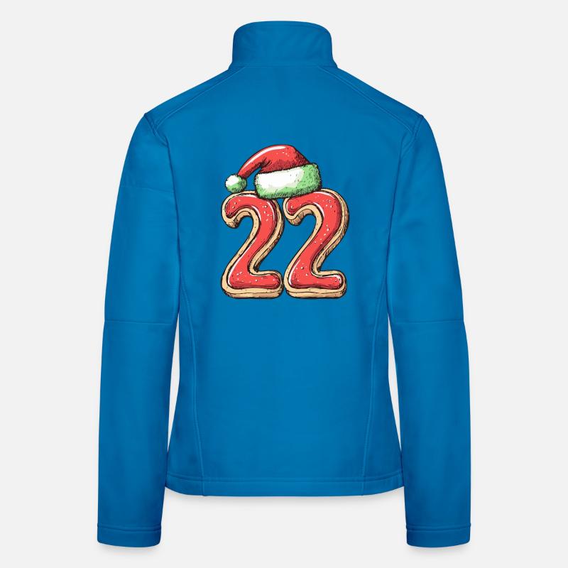 Biscuit de Noël à 22 chiffres Veste en tissu softshell Femme