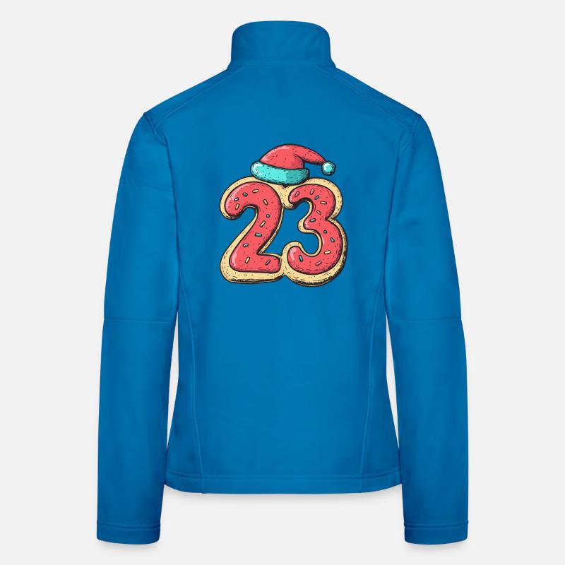Biscuit de Noël à 23 chiffres Veste en tissu softshell Femme