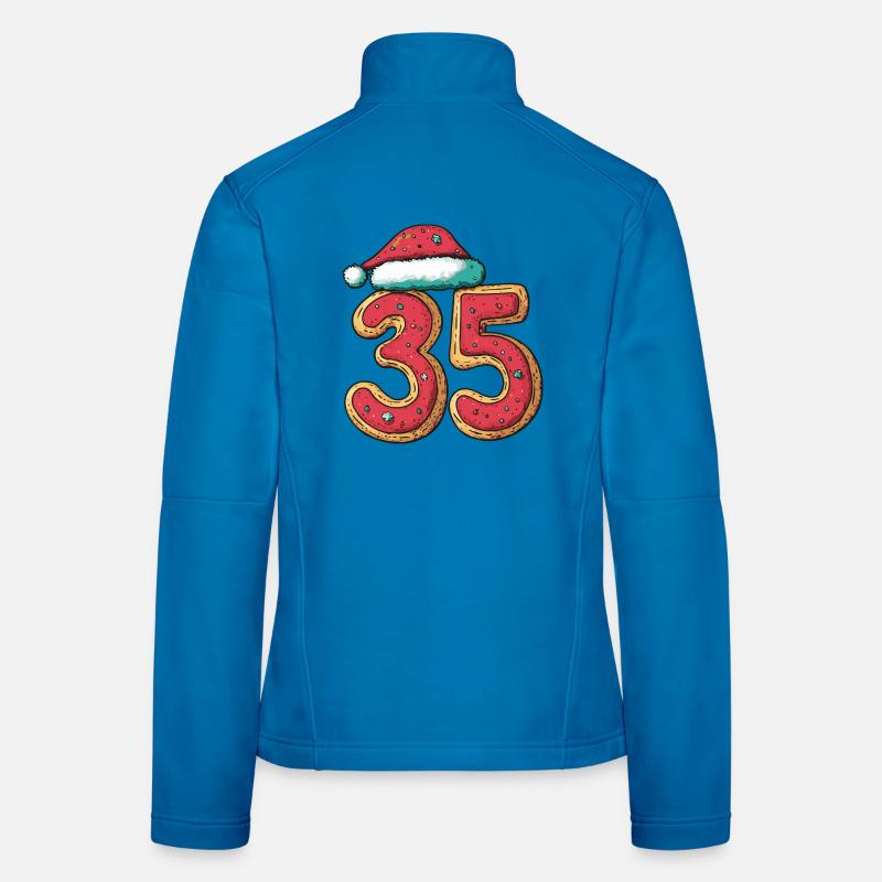 Biscuit de Noël à 35 chiffres Veste en tissu softshell Femme