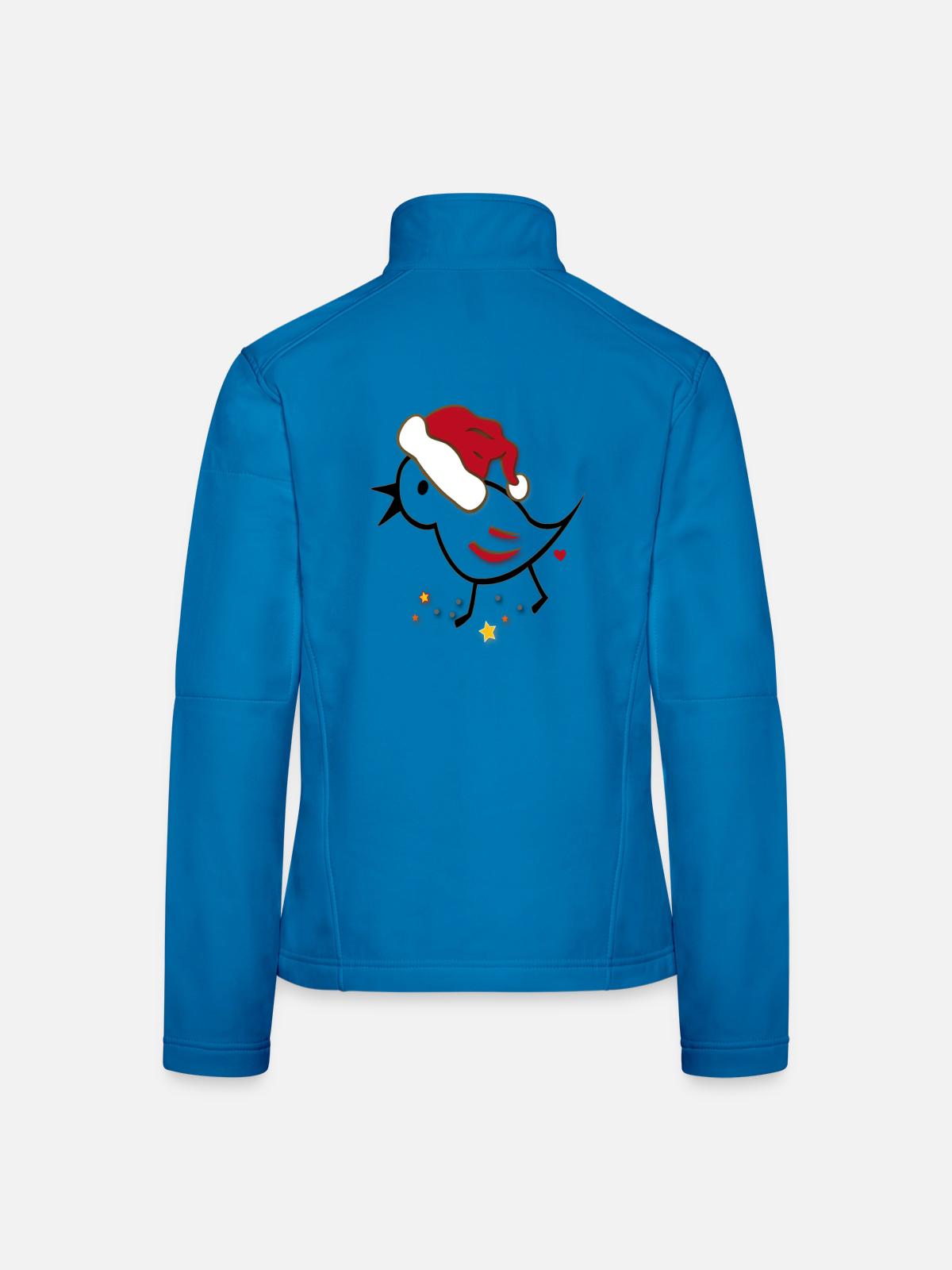 Weihnachten - Frauen Softshelljacke - Lichtblau - Hinten