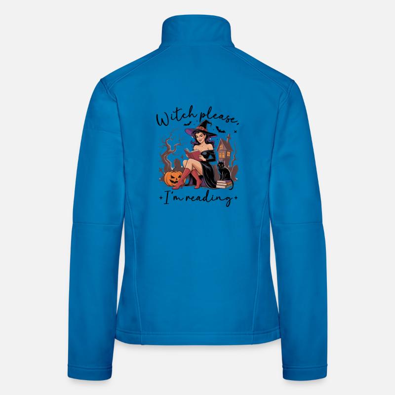 Witch Reading by Pumpkin Night Women's Softshell Jacket