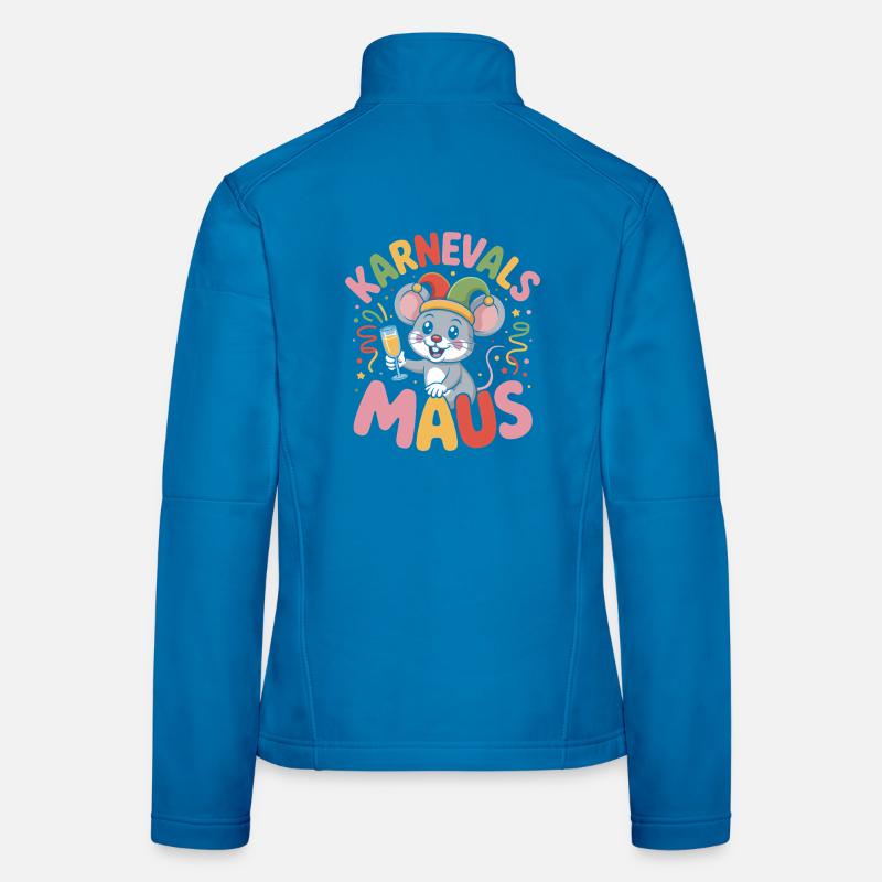 Karnevalsmaus Karneval Köln Kölner Karnevals Maus - Frauen Softshelljacke - Lichtblau