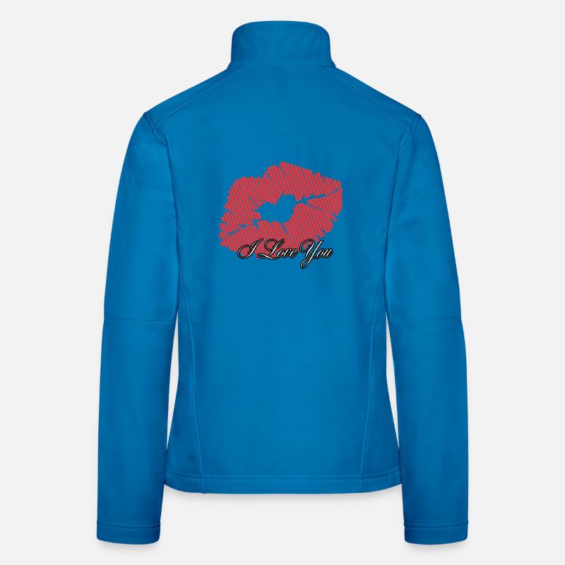 Heart in romantic points I love you - Women's Softshell Jacket - light blue