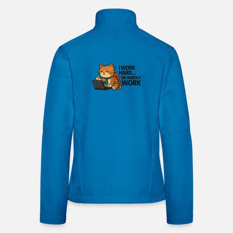 Cat Procrastinator at Work Women's Softshell Jacket
