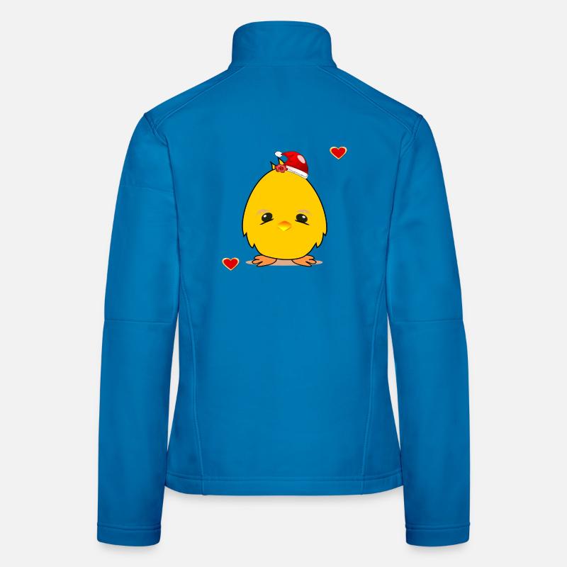 Noël poussin Noël Coeur de Noël Veste en tissu softshell Femme