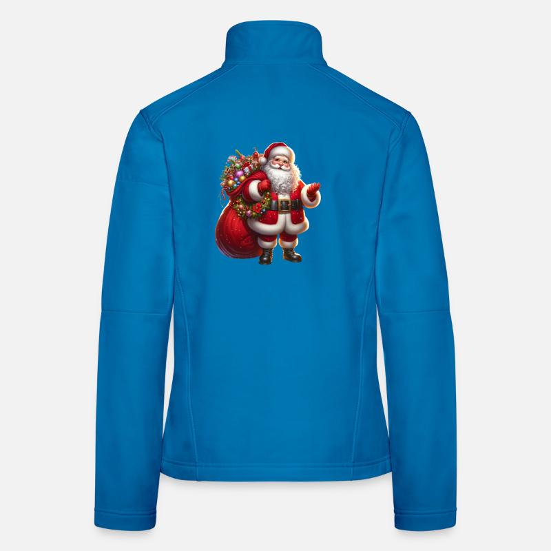 Weihnachtsmann mit Geschenksäckchen Frauen Softshelljacke