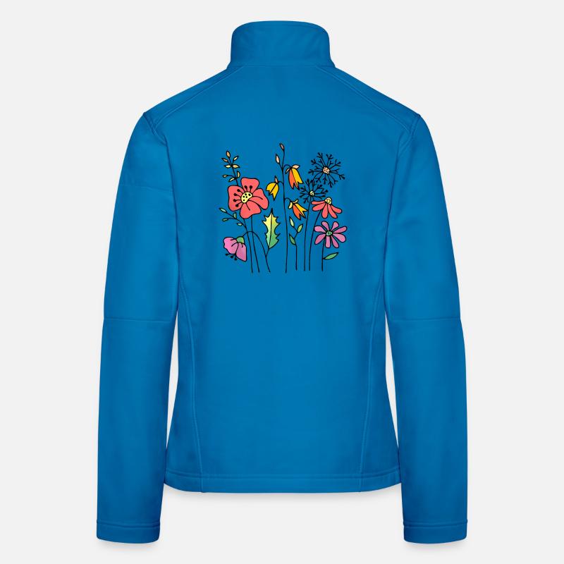 Blumen Frauen Softshelljacke