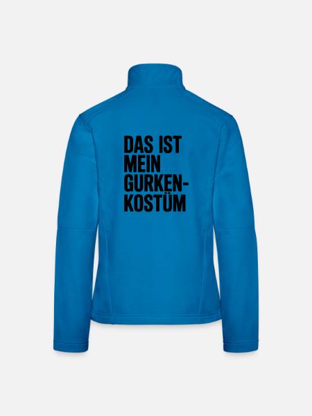 Gurke Das Ist Mein Gurken Kostüm Fasching Karneval - Frauen Softshelljacke - Lichtblau - Hinten